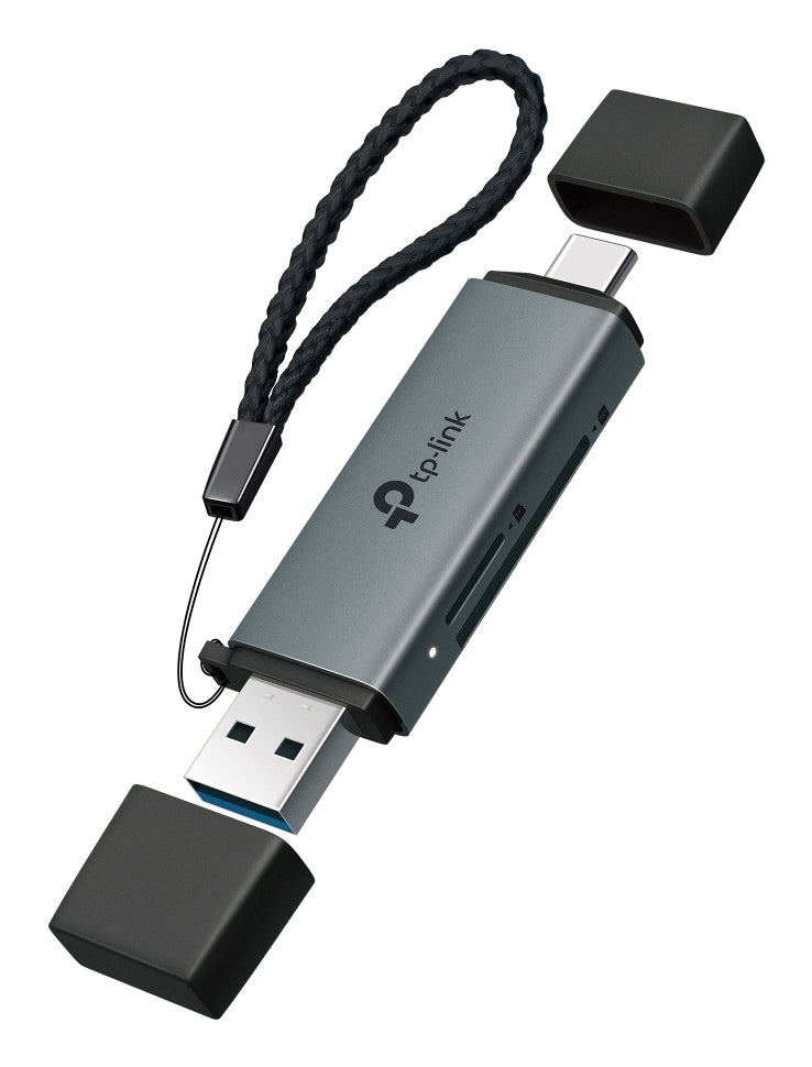 TP-Link USB-Kartenleser USB-C/USB-A – SD/microSD – USB 3.1 (200 Mbit/s) – Schwarz – für Android, iOS und mehr