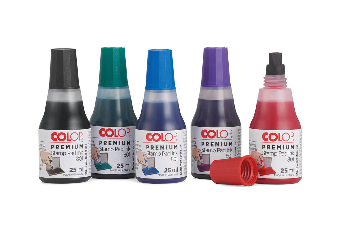 Colop Stempelfarbe 801 Nachtränkfarbe – 25 ml, blau, 1 Stück