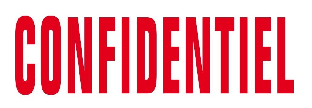 Colop Printer 20/L – Selbstfärbender Wortstempel, Text CONFIDENTIEL, Französisch – Abdruck 14 × 38 mm – Rot