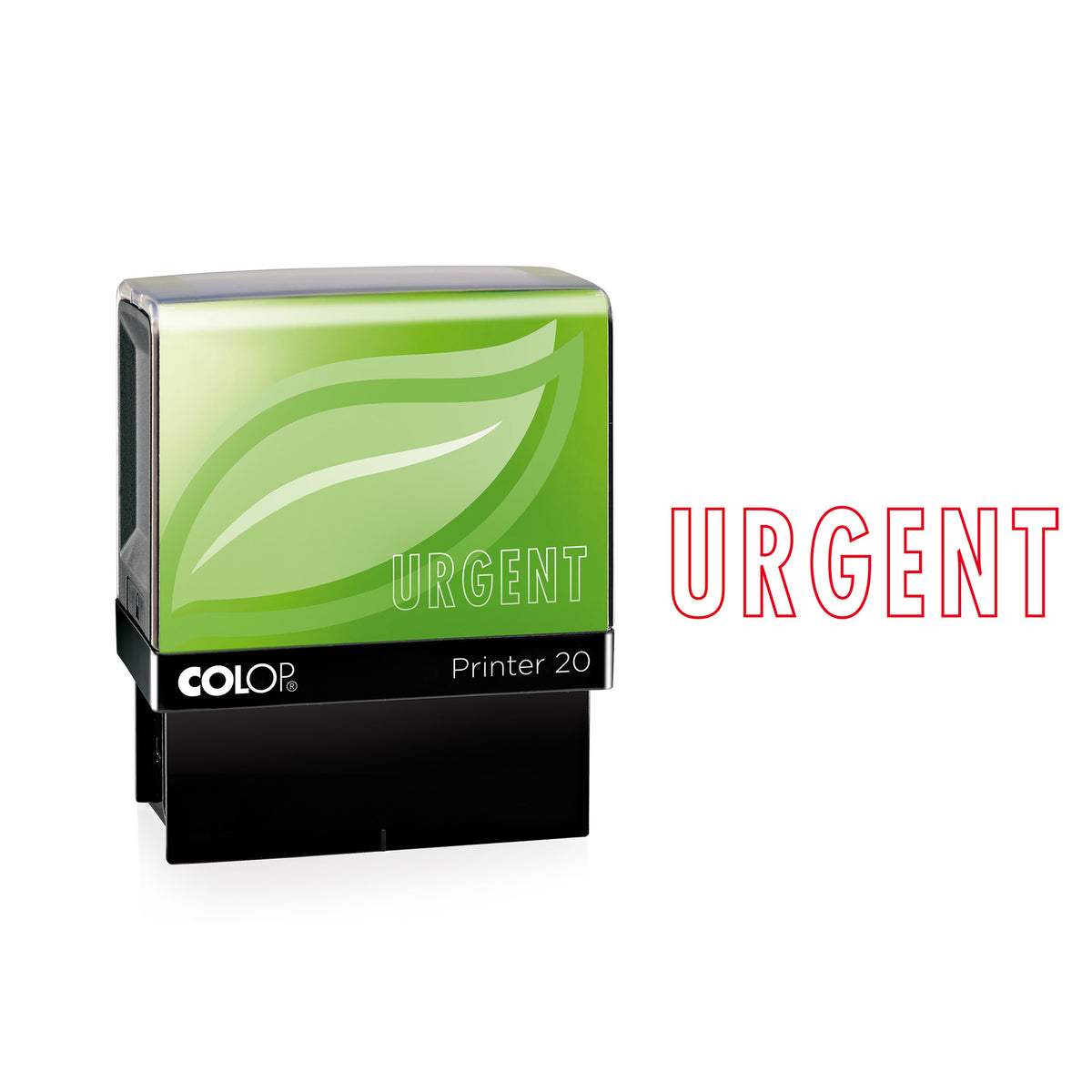 Colop Printer 20/L – Selbstfärbender Wortstempel, Text URGENT – Abdruck 14 × 38 mm – rot