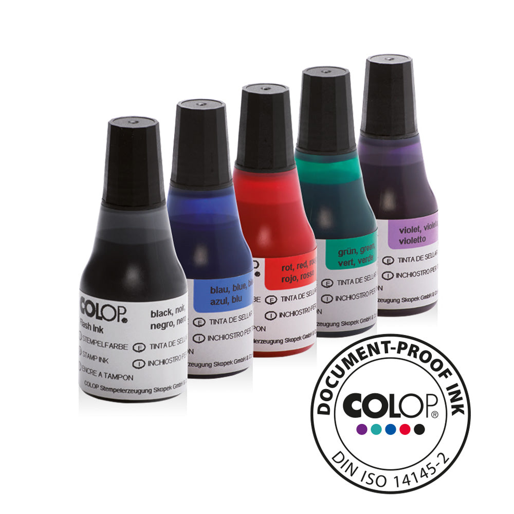 Colop Flash Farbe (EOS Line) Stempelfarbe – 25 ml – grün, dokumentenecht