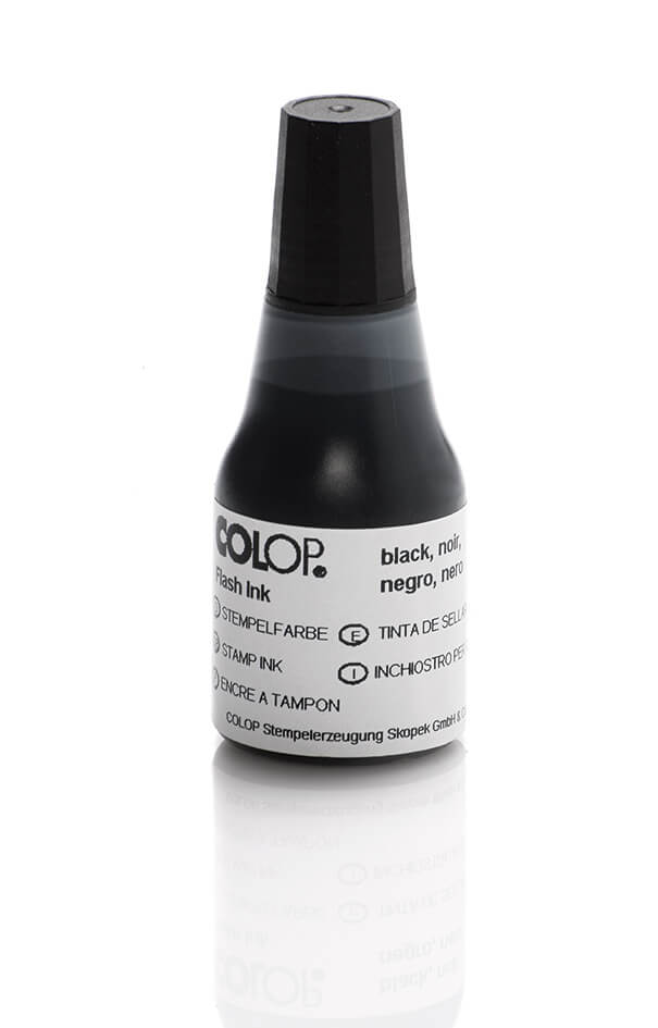 Colop Flash Farbe (EOS Line) – Stempelfarbe – 25 ml – Schwarz, dokumentenecht