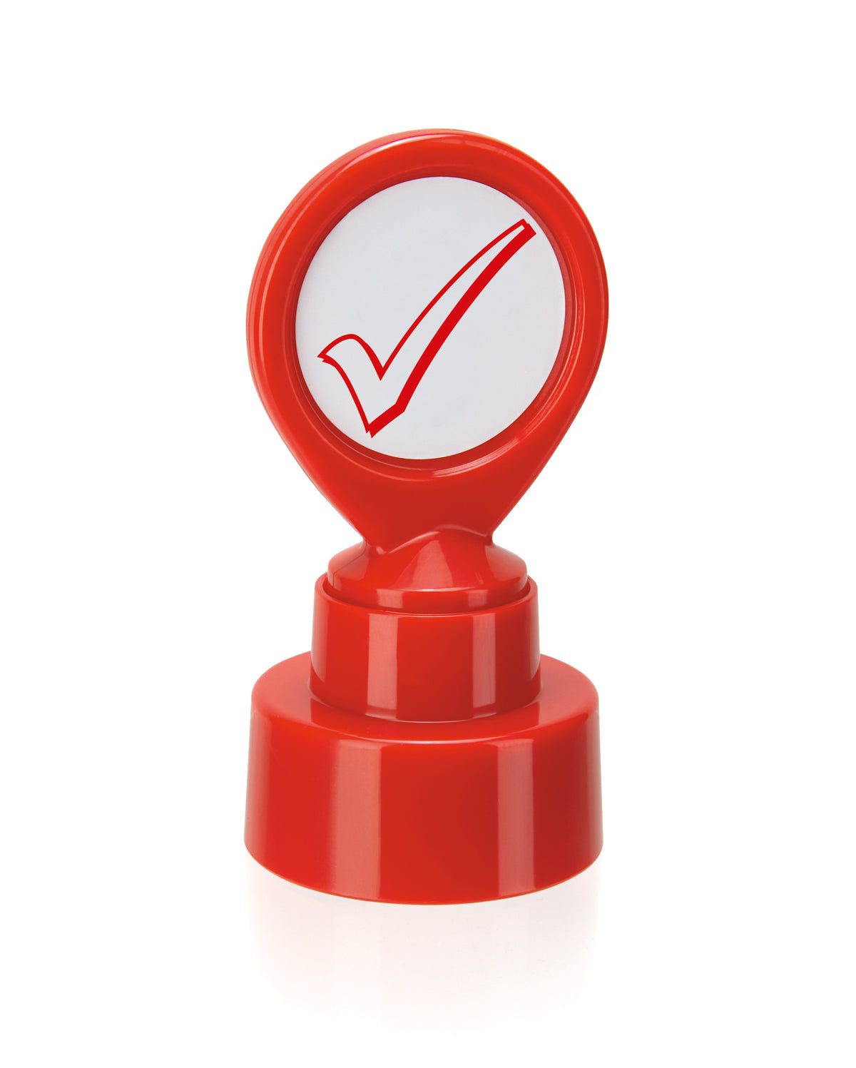 Colop Motivations-Stempel – Selbstfärbender Motivstempel, Motiv Häkchen – Ø 22 mm – Rot