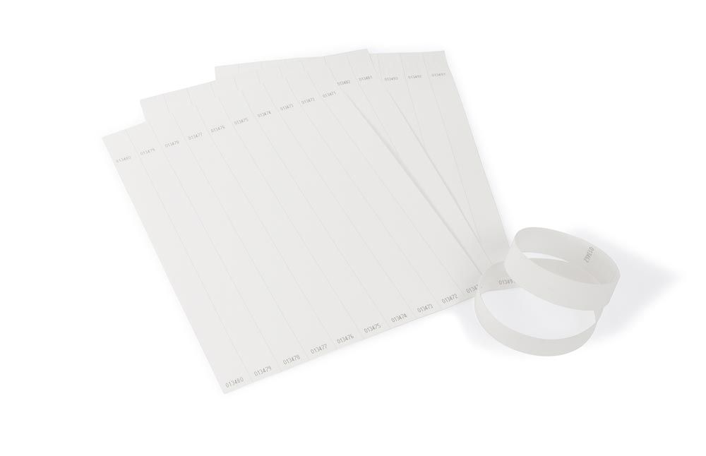 Colop Armbänder 19 × 250 mm – Polyart, matt, weiss – Inkjet – 100 Stk. – für e-mark