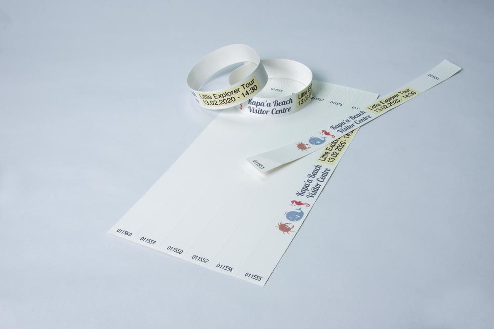 Colop Armbänder 19 × 250 mm – Polyart, matt, weiss – Inkjet – 100 Stk. – für e-mark