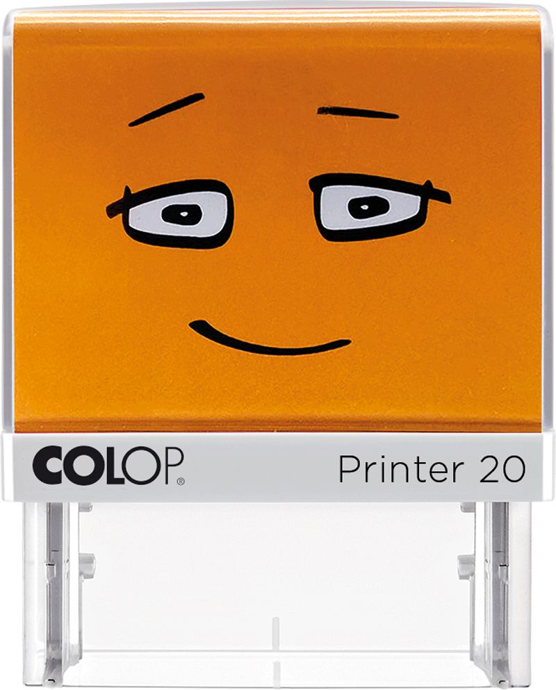 Colop NIO School – Selbstfärbender Wortstempel, Text "Homework not completed" – Abdruck 38 × 14 mm – orange