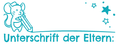 Colop NIO School Textstempel – Selbstfärbender Wortstempel, Text Unterschrift der Eltern, Deutsch – Abdruck 38 ×