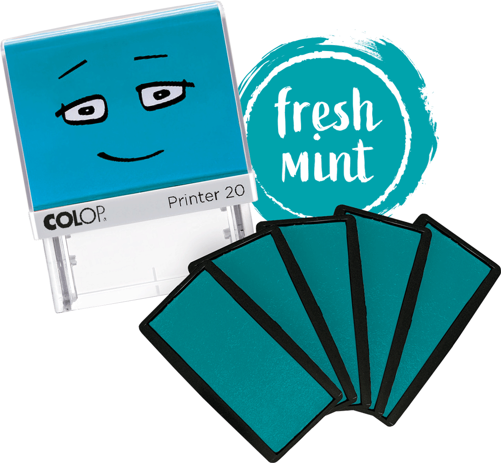 Colop NIO School – Ersatzkissen fresh mint, 2er-Set