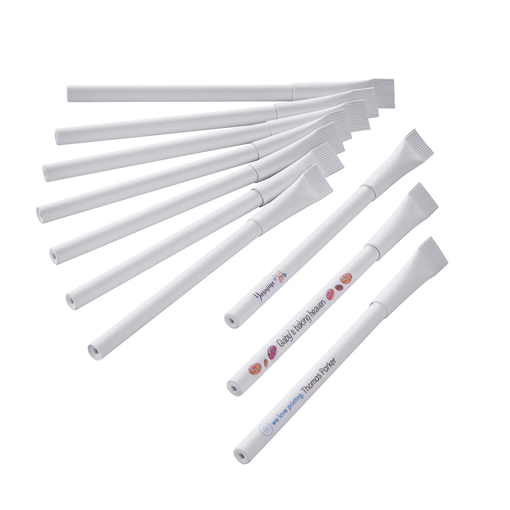 Colop E-mark Go Kugelschreiber – für e-mark Stiftehalter, 10er Set, Blau, Weiss Papier, mit Kappe