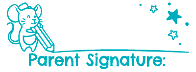Colop NIO School – Selbstfärbender Wortstempel, Text Parent signature – Abdruck 38 × 14 mm – fresh mint