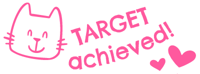 Colop NIO School – Selbstfärbender Wortstempel, Text Target achieved, Englisch – Abdruck 38 × 14 mm – shiny pink