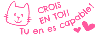 Colop Selbstfärbender Wortstempel, Text 'Crois en toi. Tu en es capable' – Abdruck 38 × 14 mm – shiny pink