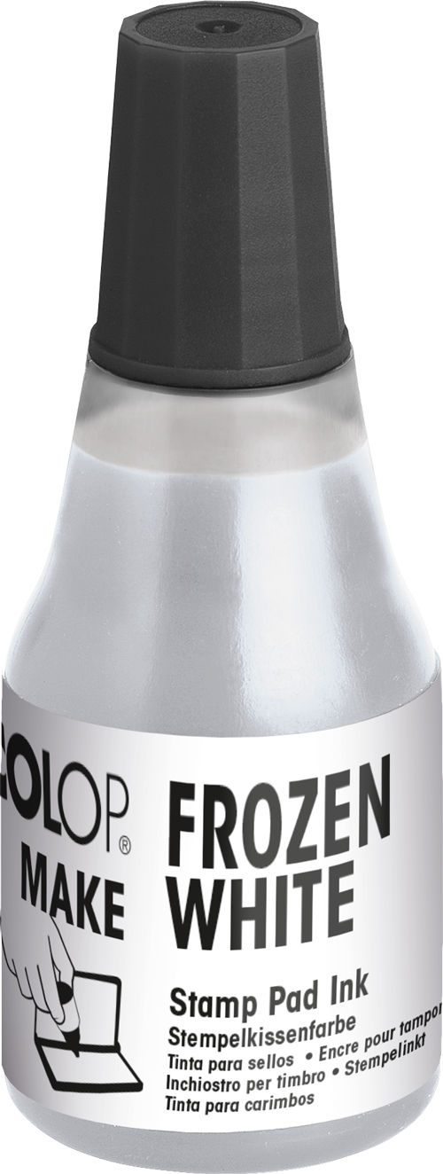 Colop Stempelfarbe MAKE – 25 ml – gefrorenes Weiss – für MAKE Stempelkissen