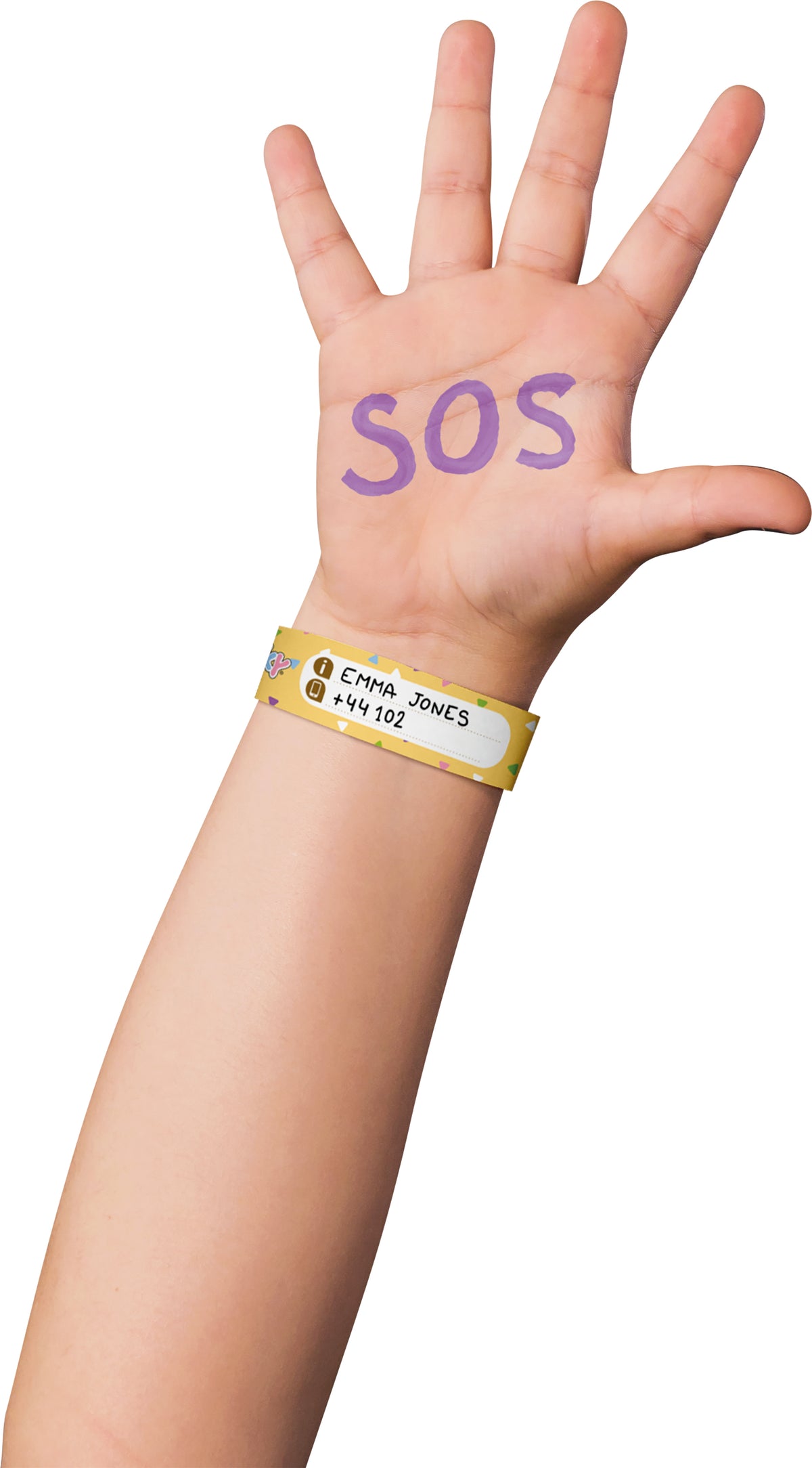 Colop SOS Armbänder MARKY – beschreibbar, wasserfest – Thekendisplay – 70 × 385 × 290 mm