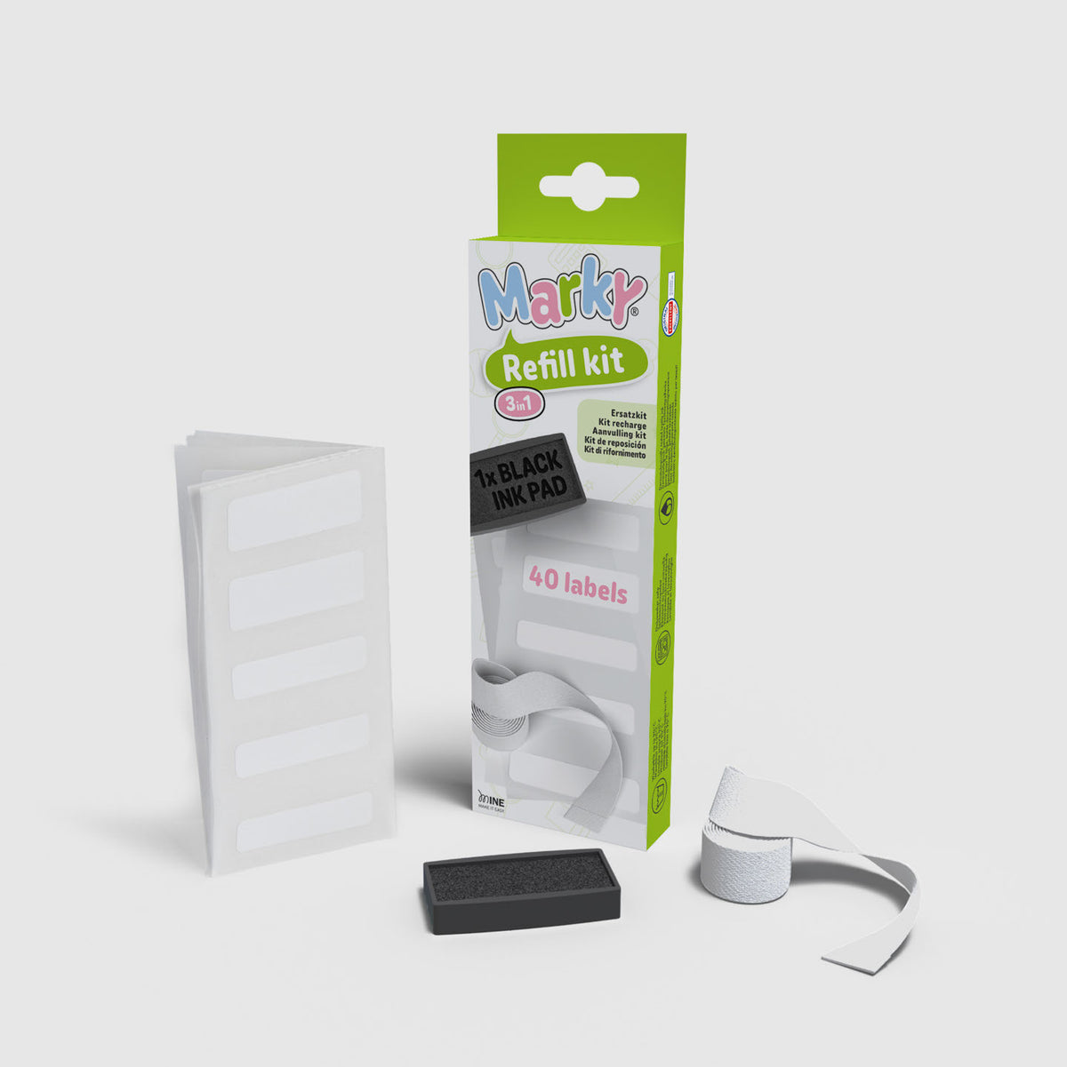 Colop MARKY – Bastelset mit Stempeln, Aufbügeletiketten und SOS-Armbändern