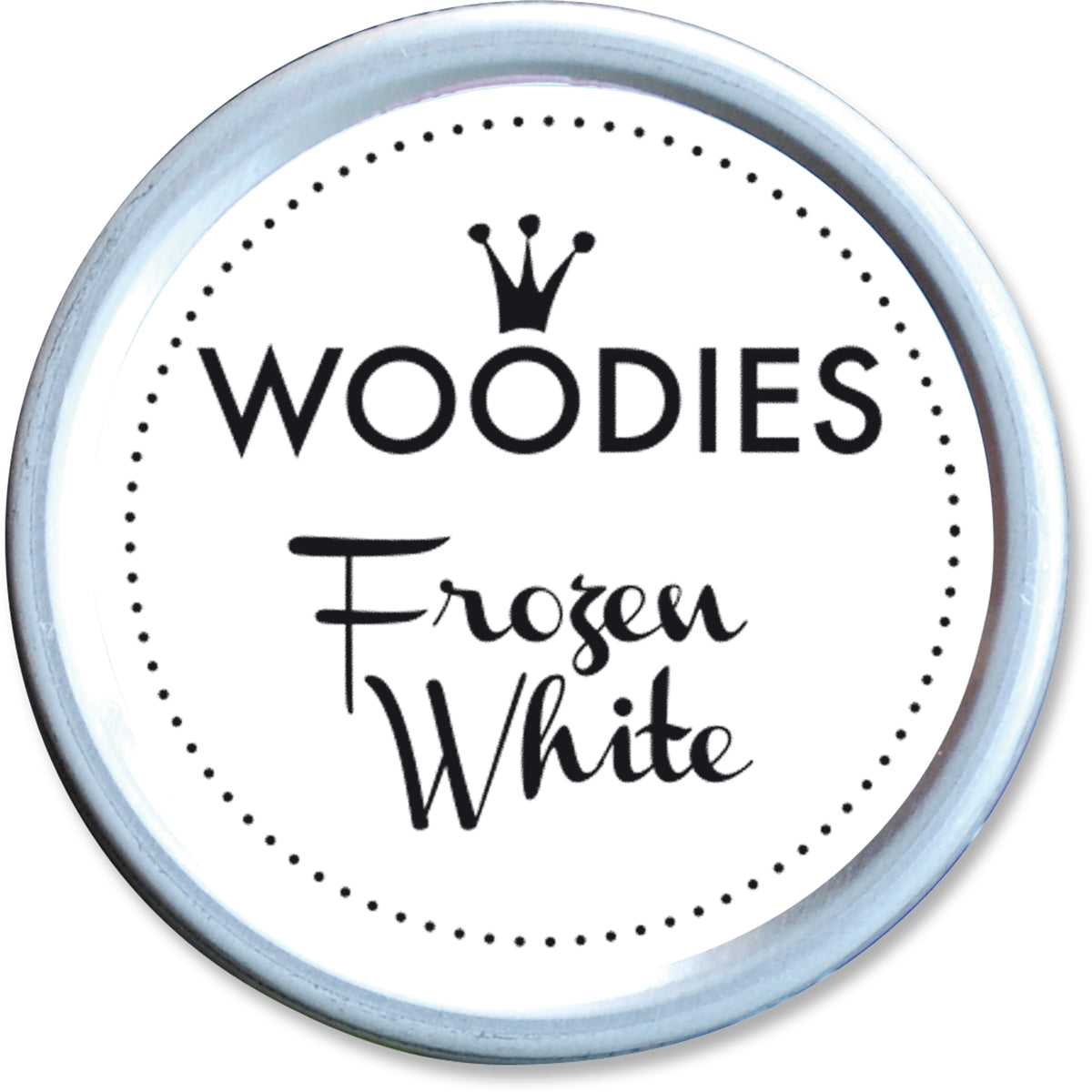 Colop Woodies – Stempelkissen Ø 38 mm – Frozen White, Aludose