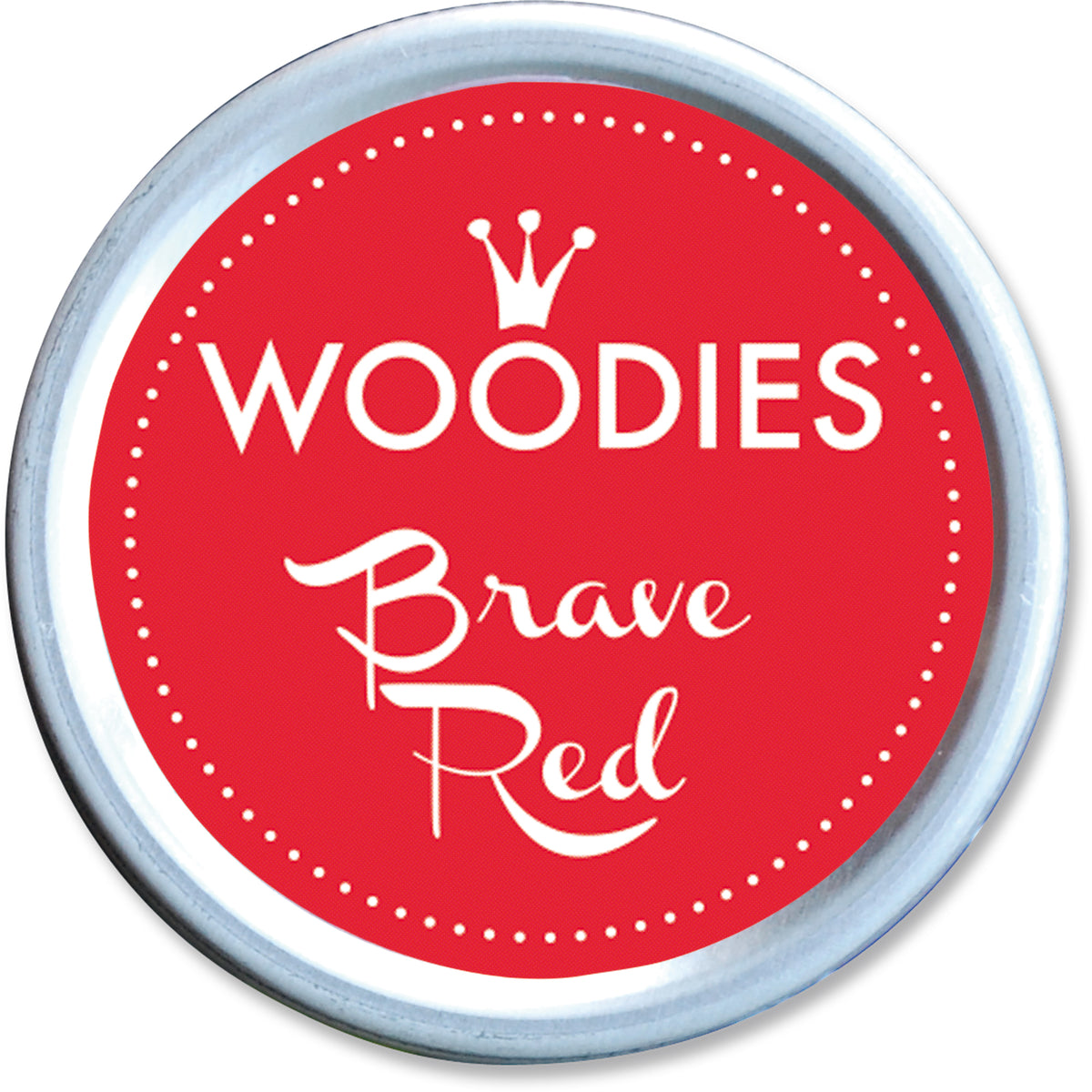 Colop Woodies Stempelkissen – Ø 38 mm, in Aludose, Brave Red