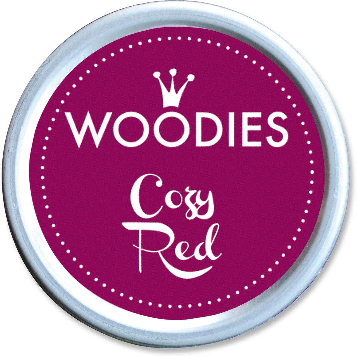 Colop Woodies – Stempelkissen Ø 38 mm – Cozy Red, Aludose