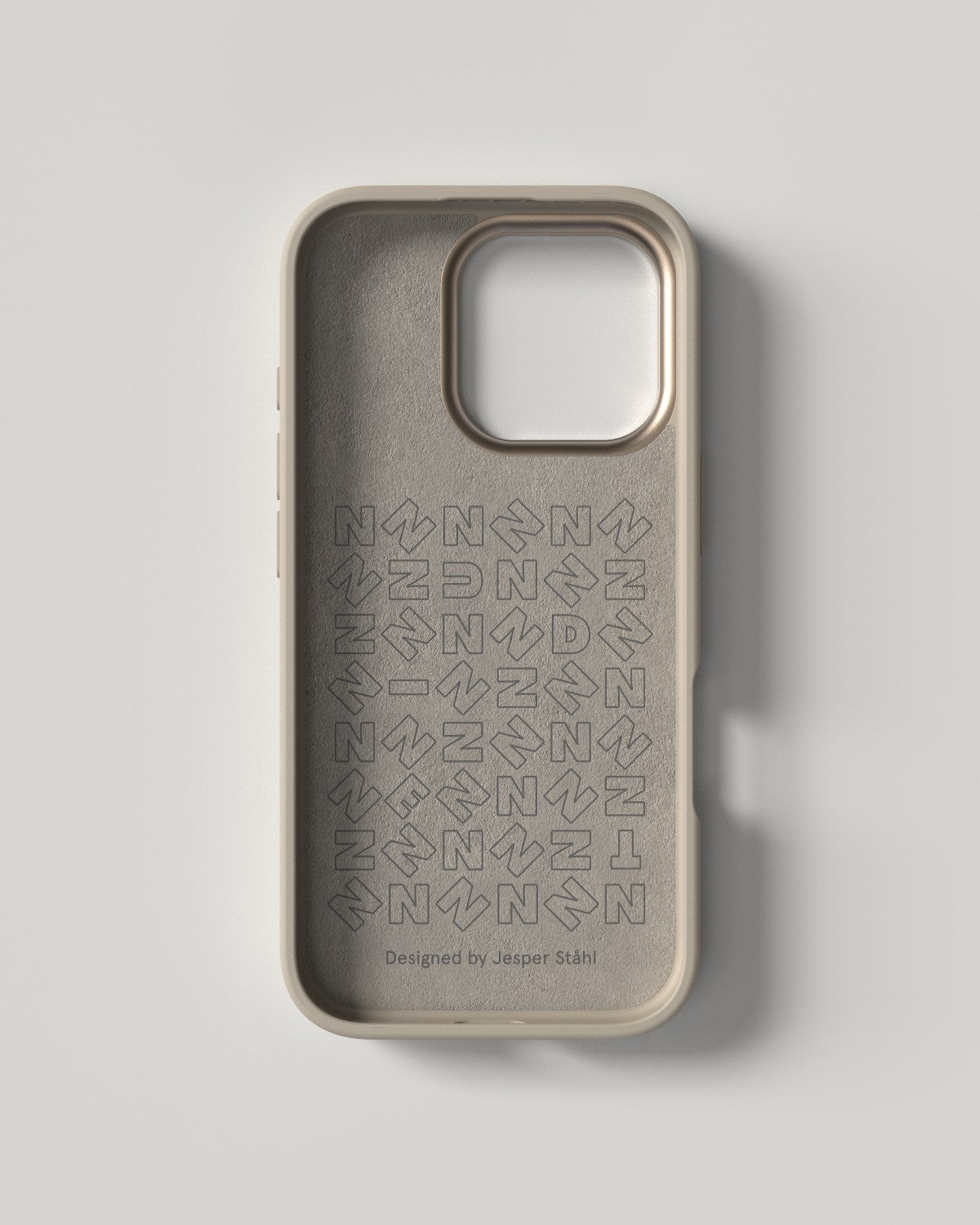 Nudient – Backcover Bold – für Apple iPhone 16 Pro – Leinenbeige – MagSafe-kompatibel