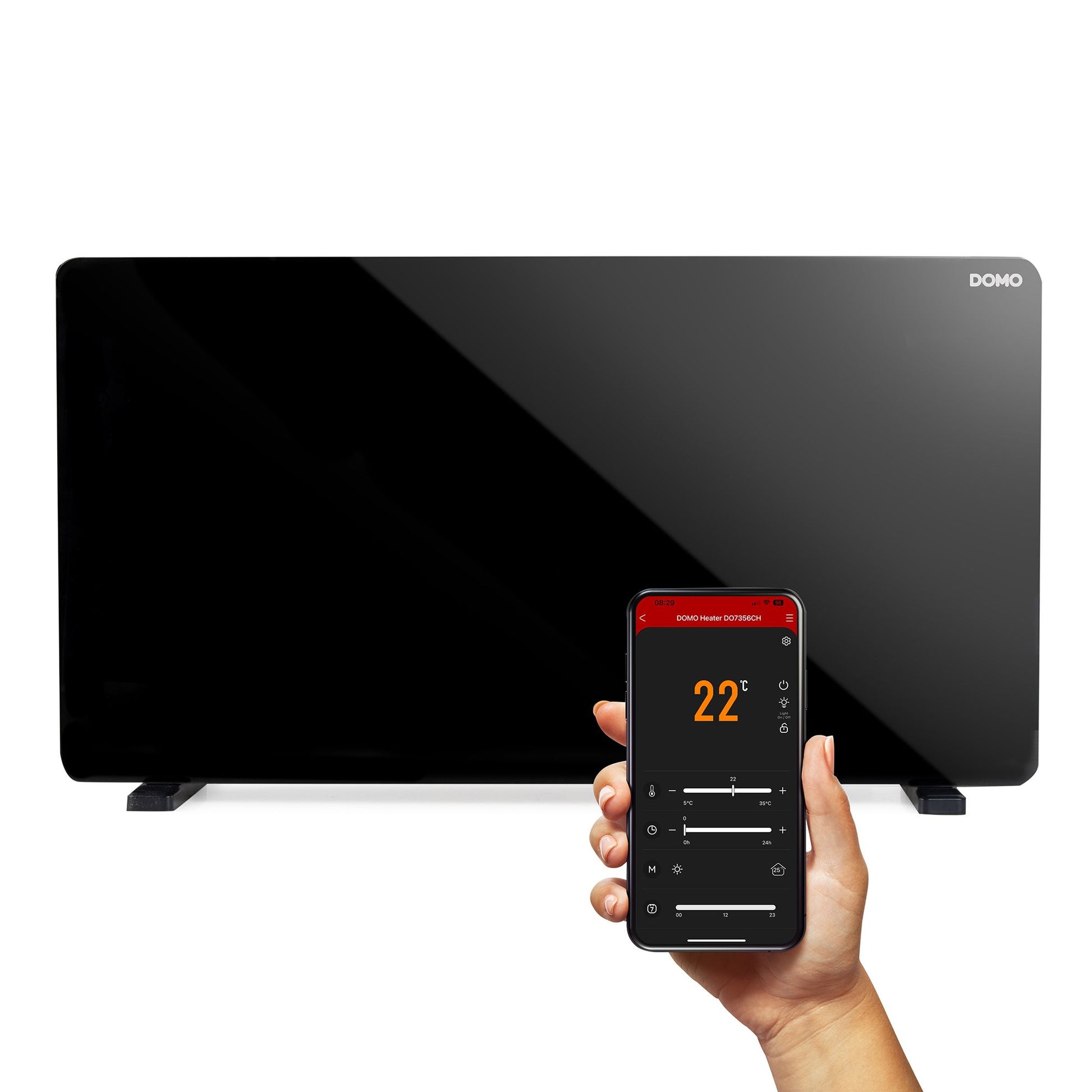 Domo Konvektor DO7356CH – 2000 W, WLAN, IP24