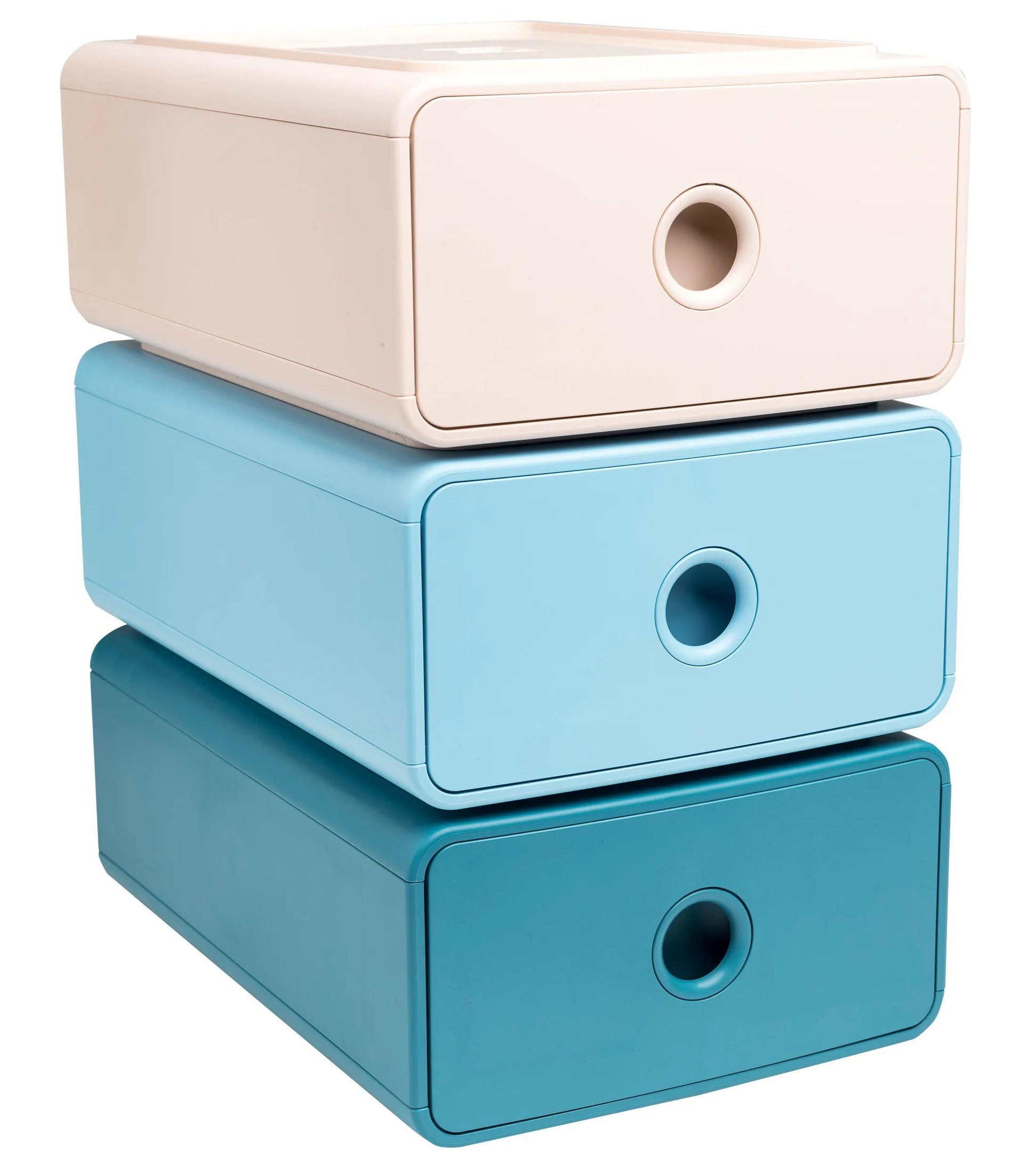 Exacompta SKANDI Schubladenelement – 1 Schublade, für A5+, stapelbar, rosa, Polystyrol (PS)