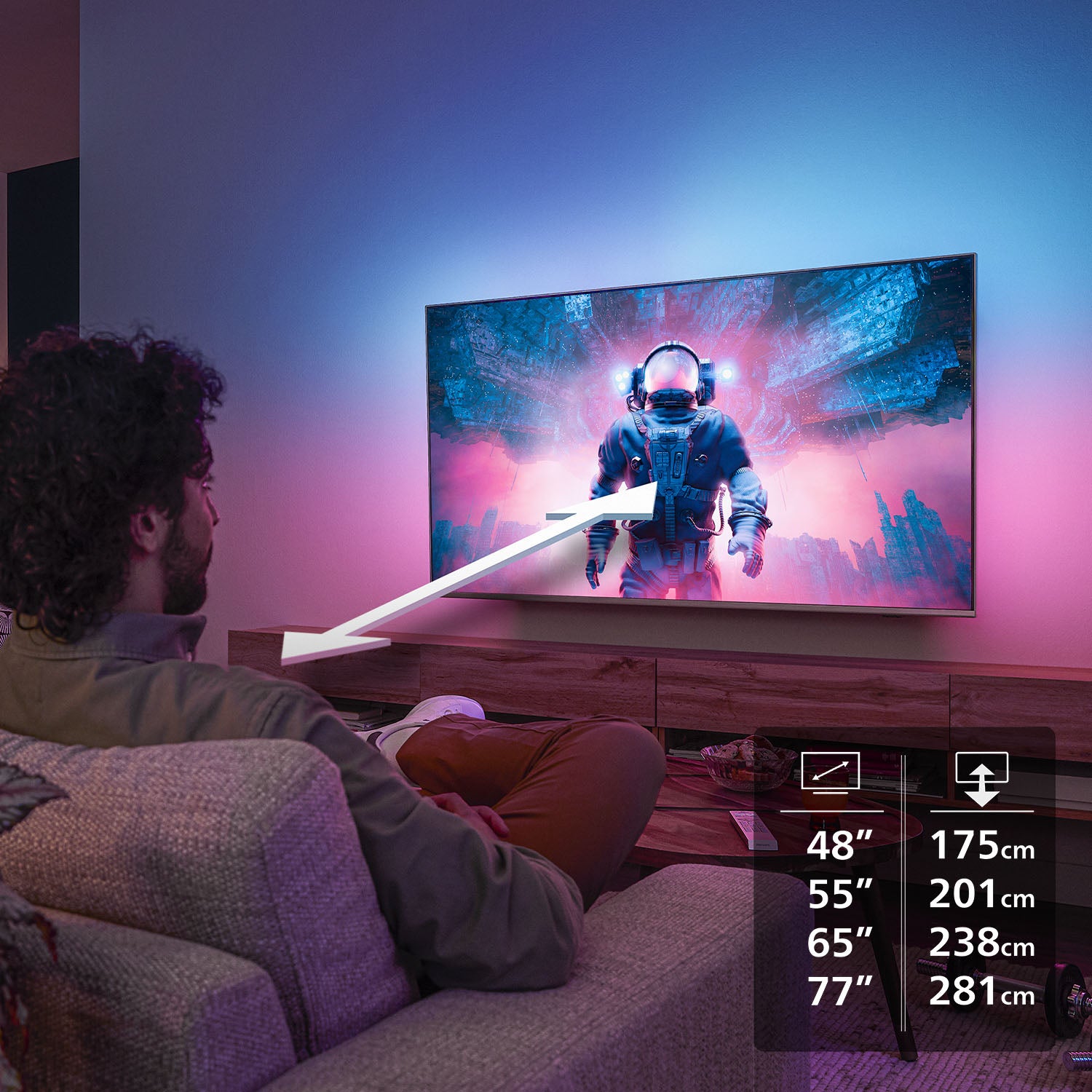 Philips 55OLED760/12 – 55" OLED UHD 4K, Titan OS, Ambilight (2025)