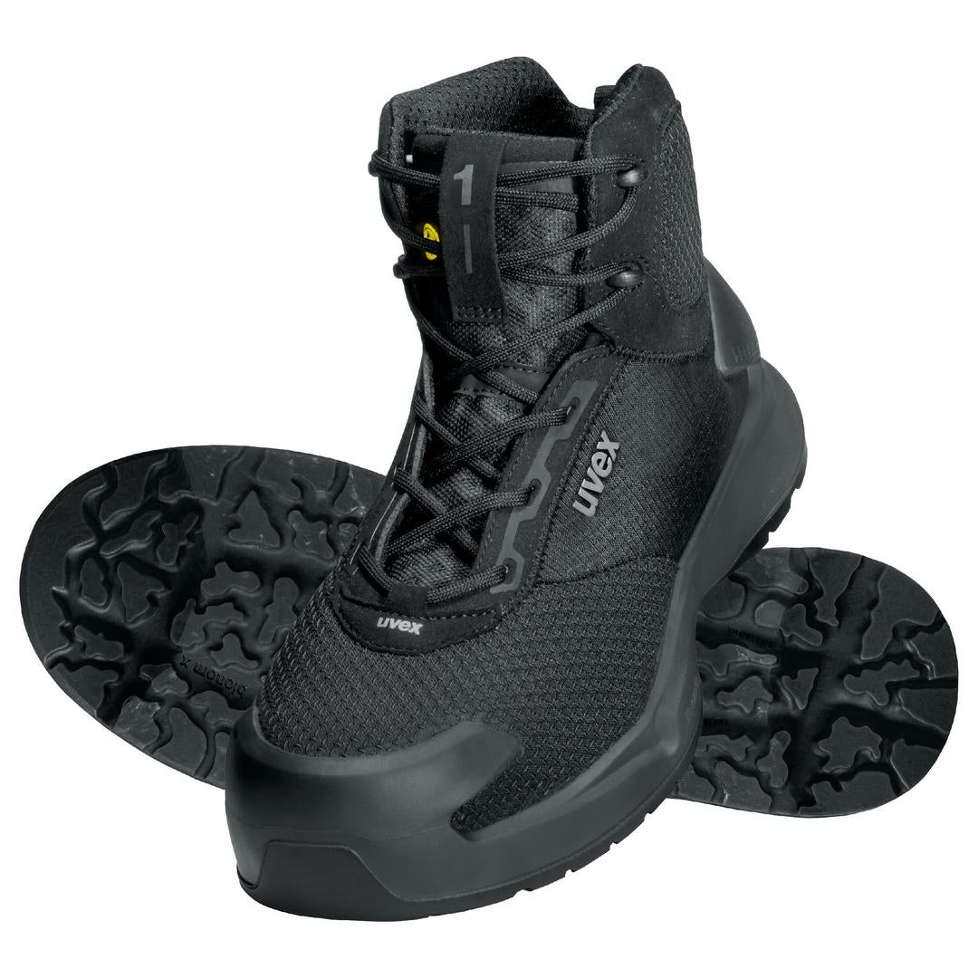 Uvex 1 x-craft pro Sicherheitsstiefel S1 PL – Schwarz – Grösse 44, Weite 11