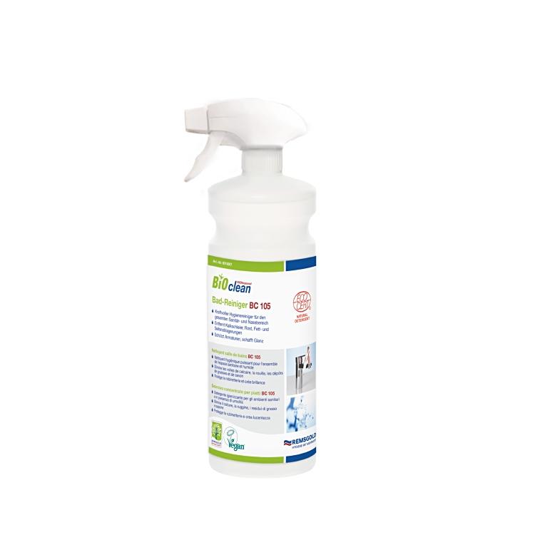 Bioclean BC 105 Bad-/Kalkreiniger für Bad/Armaturen – vegan, Flüssigkeit, Sprühflasche – 1 l