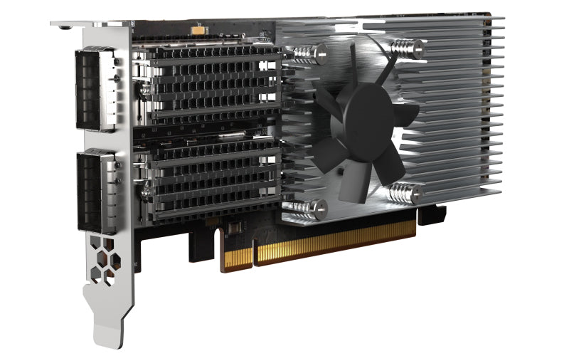 QNAP QXG-100G2SF-E810 PCIe Netzwerkkarte – 2× QSFP28, 100 Gbit/s, PCIe 4.0 x16 – Low-Profile – für NAS