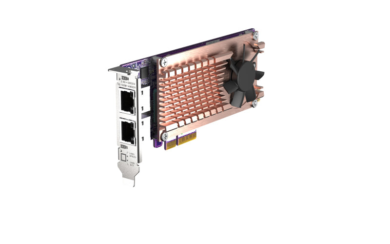 QNAP QM2-2P2G2T PCIe Netzwerkkarte – 2× RJ‑45, 2,5 Gbit/s – PCIe Gen3 x4 – für NAS