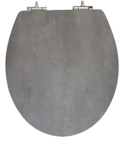 Diaqua Troyes – WC-Sitz – MDF-Platten (FSC), grau, mit Deckel, Soft-Close, 39 × 44,9 cm