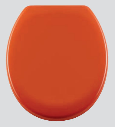 Diaqua Toilettensitz – Duroplast, Orange, mit Deckel, Absenkautomatik, 37,5 × 44 cm
