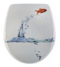 Diaqua WC-Sitz – Kunststoff, weiss, verlängert, mit Deckel, Absenkautomatik, 37,5 × 46 cm