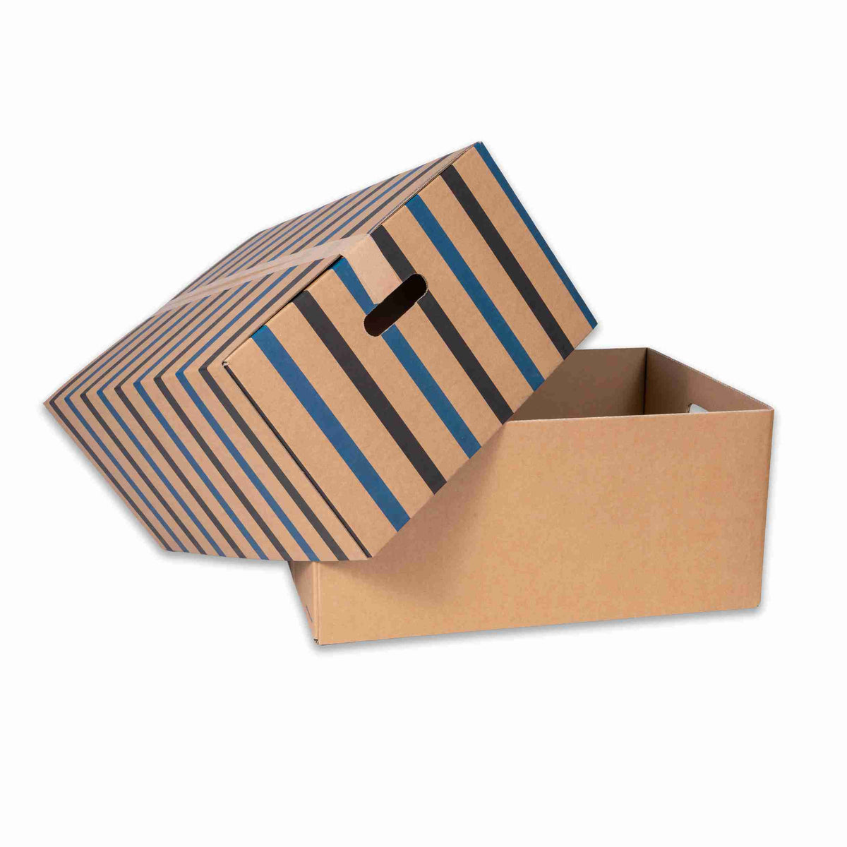 Model Stülpschachtel-Set – 502 × 363 × 226 mm, braun, Wellkarton, bis 15 kg