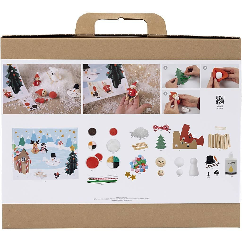 Creativ Company Adventskalender Bastelset – Weihnachten – ab 5 Jahren