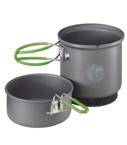 Optimus Kochtopf Terra Weekend HE – 1,0 l, Ø 12,4 cm, Aluminium, Anthrazit