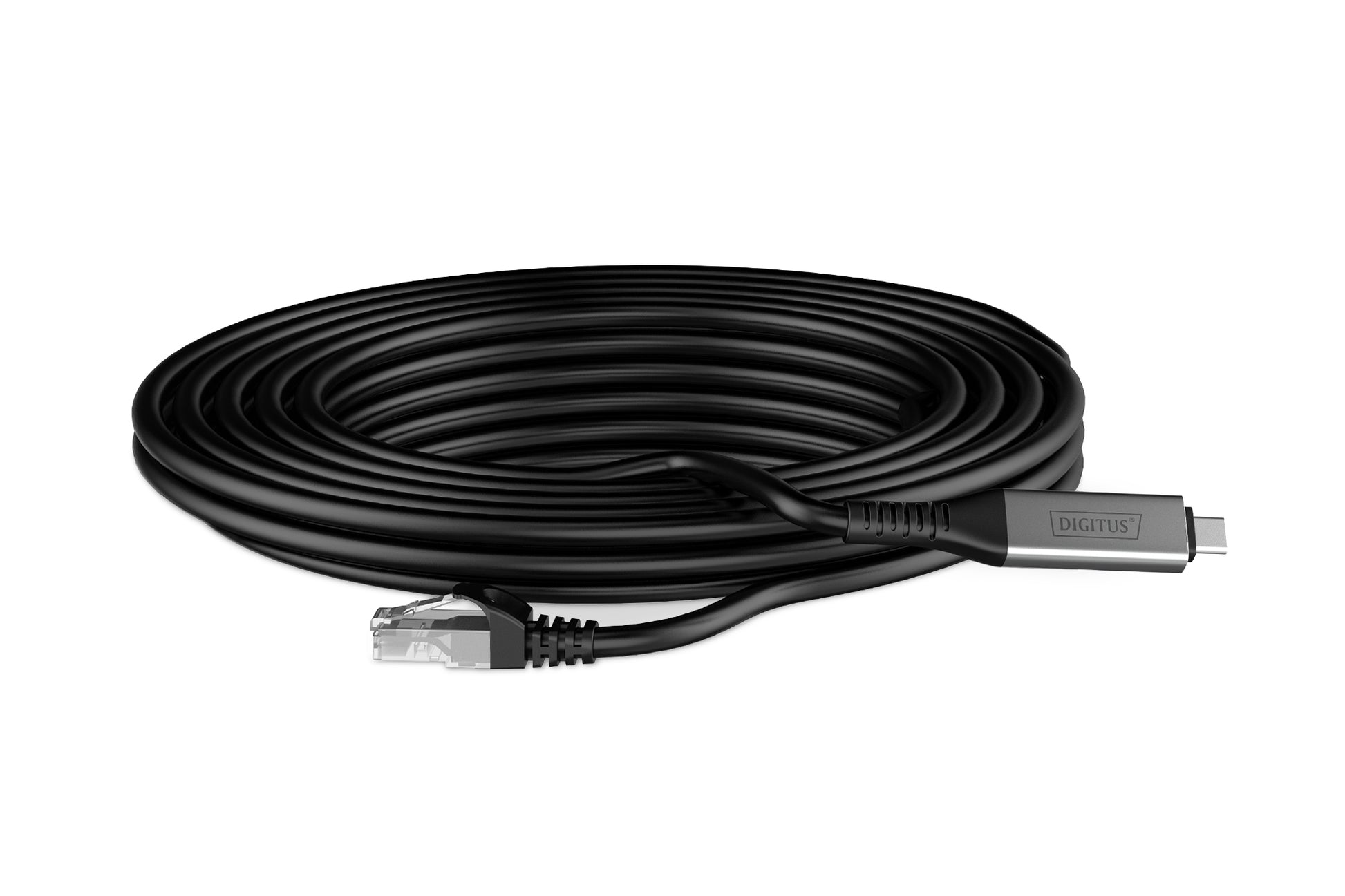 Digitus USB-C auf Ethernet (RJ-45) Adapter, USB 3.2 Gen 1, 1 Gbit/s, 2 m, Cat6A S/FTP, LSZH
