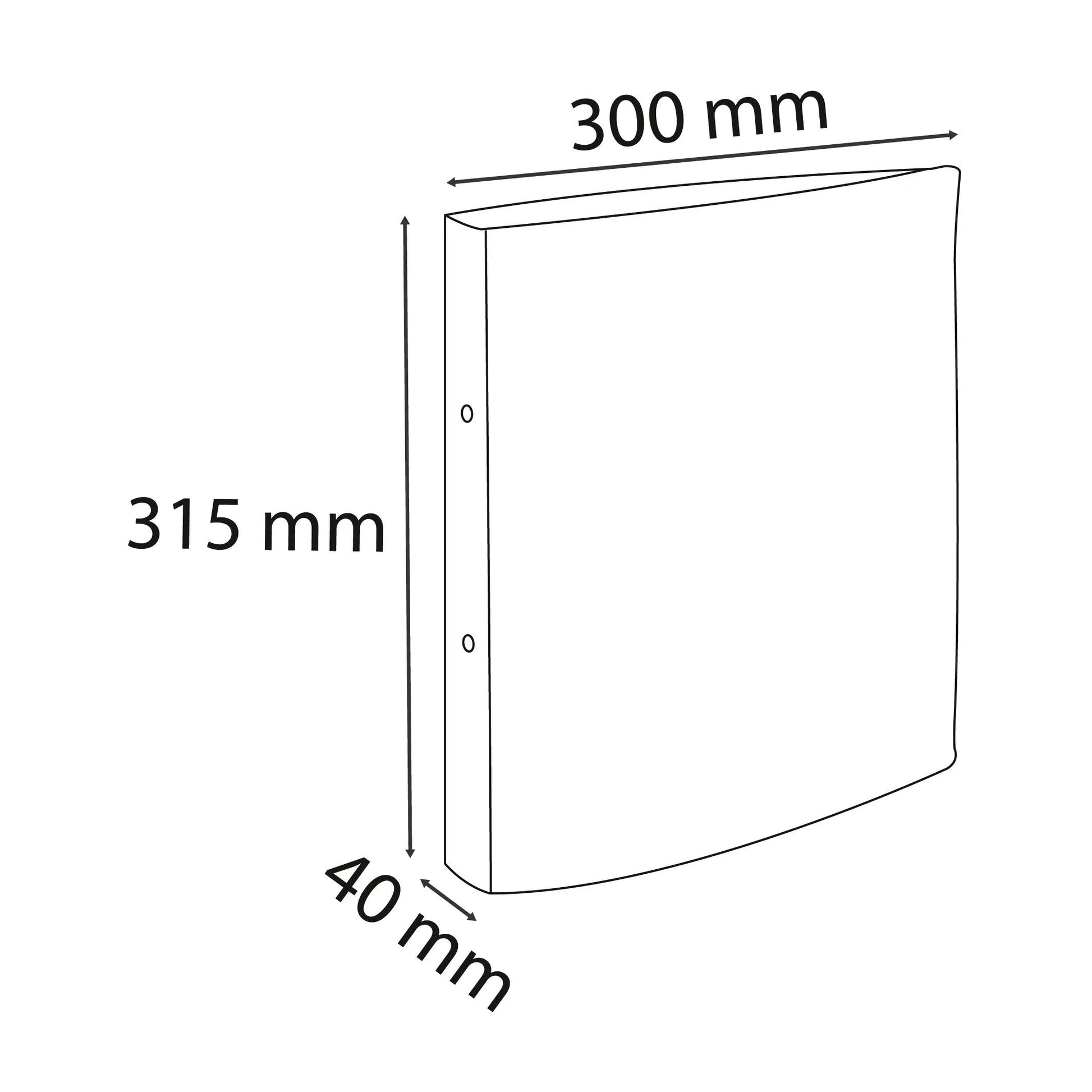 Exacompta Aquarel Ringbuch – 2-Ring Ø 25 mm – für A4 – Rückenbreite 4 cm – Gelb