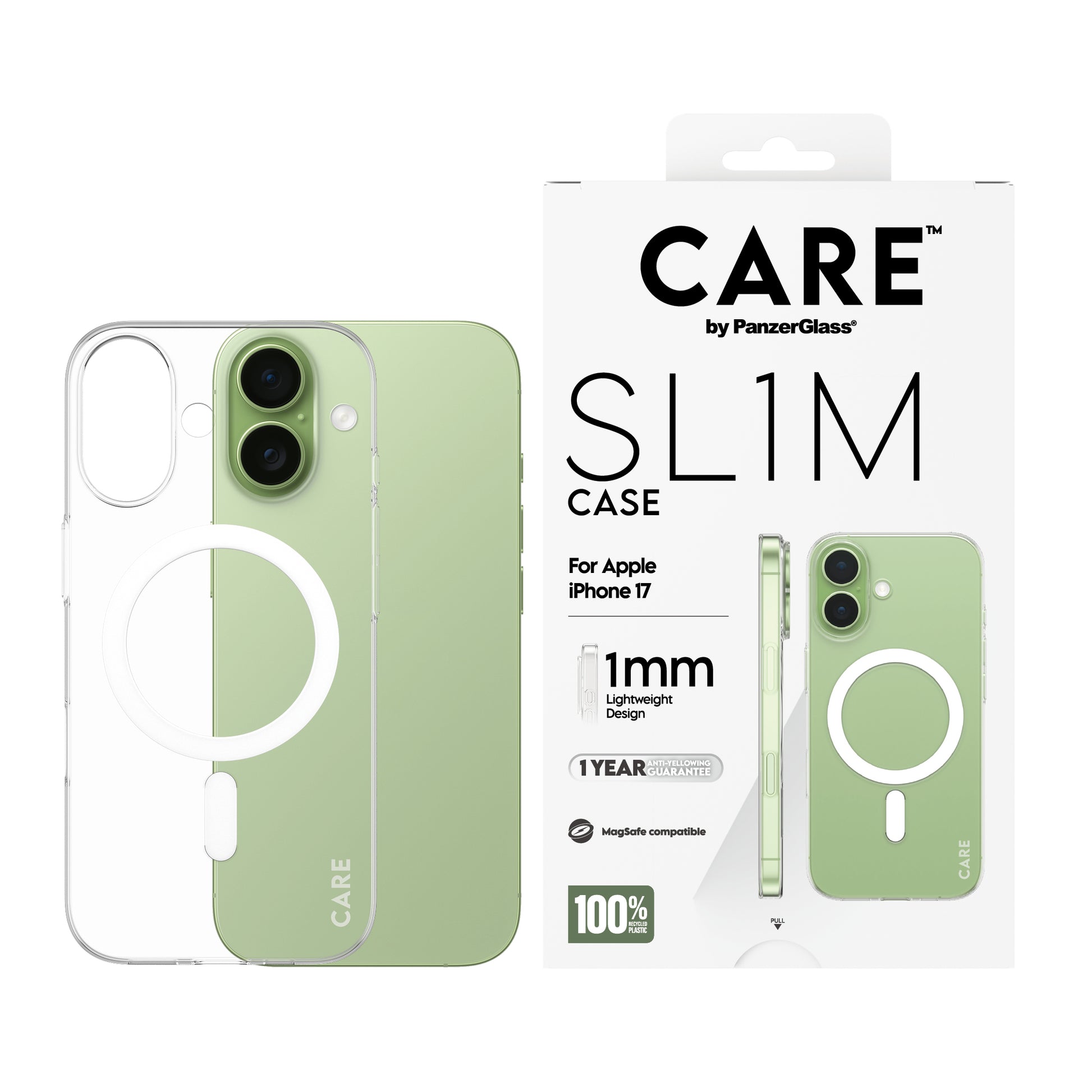 PanzerGlass CARE SL1M Backcover – für Apple iPhone 17, MagSafe, PC, Transparent