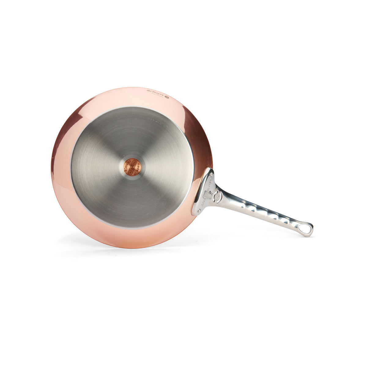 de Buyer Fonduepfanne Prima Matera – Ø 28 cm, Edelstahl/Kupfer, für Induktion, Gas, Glaskeramik und mehr