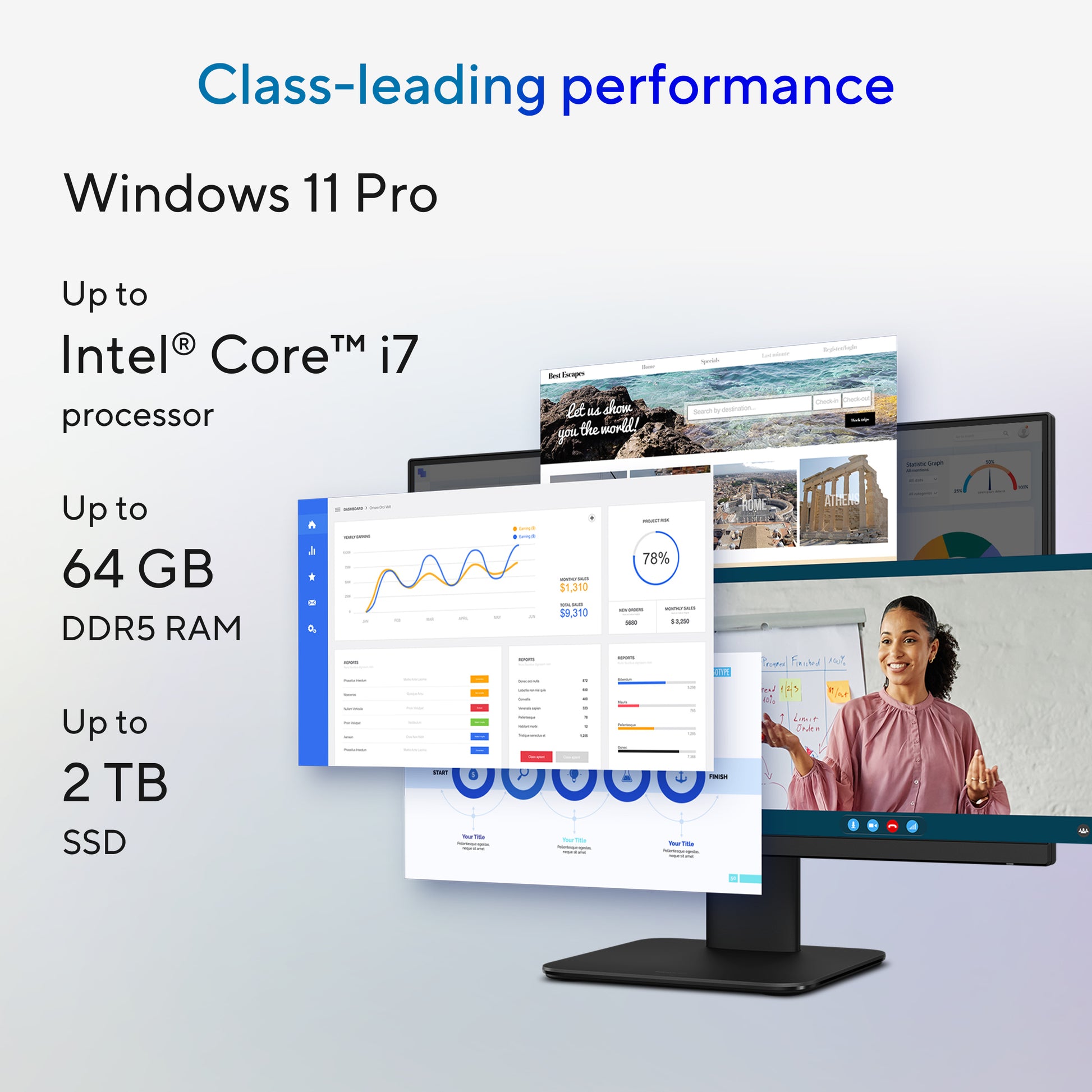 ASUS All-in-One – 23,8" Full HD, Touch, Intel Core i5-210H, 16 GB RAM, 256 GB SSD, Windows 11 Pro