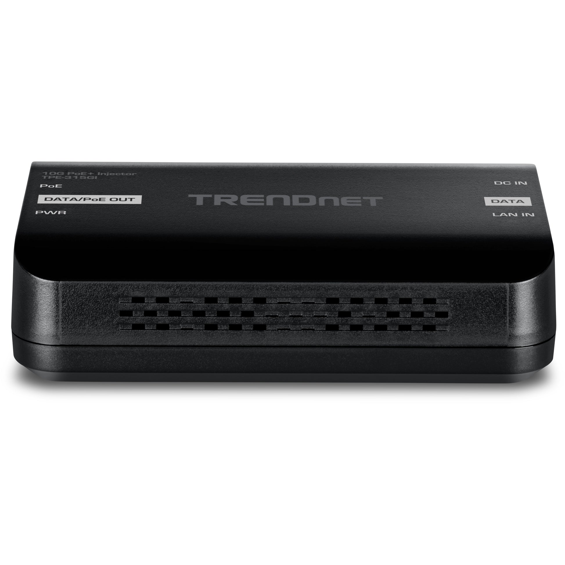 TRENDnet TPE-315GI PoE-Injektor – 10 Gbit/s, PoE+ 30 W, 1× RJ-45 – Schwarz