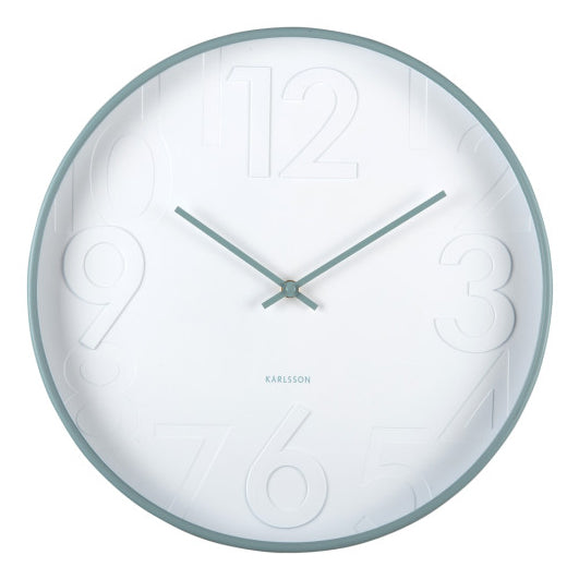 Karlsson Wanduhr Ayuno – Ø 40 cm, blau, Kunststoff