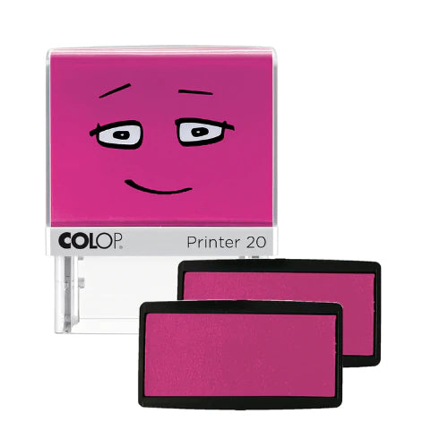 Colop Ersatzkissen Shiny Pink, 2er-Set – für NIO School