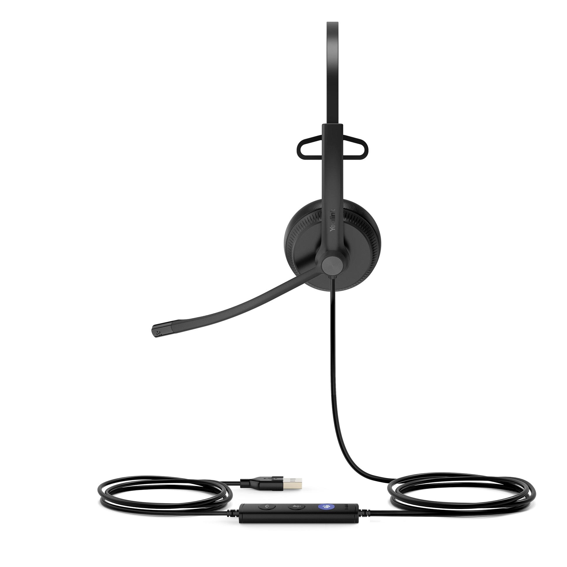 Yealink Gerätespezifisches Headset – On-Ear, Kabelgebunden, für T41S, T42S, T46S und andere, Schwarz