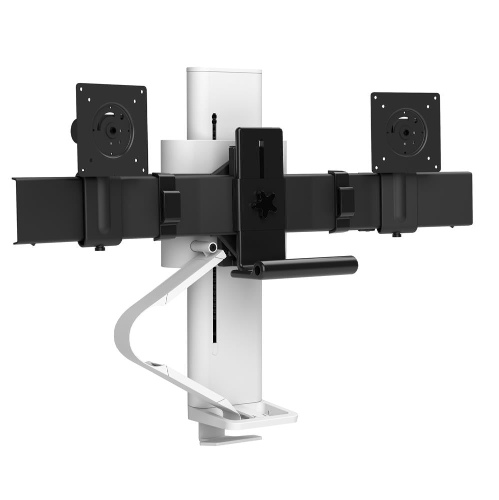 Ergotron TRACE – Monitorarm, Dual, Tischklemme, Weiss