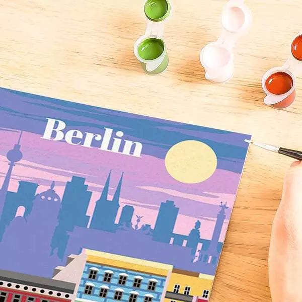 Ravensburger CreArt – Malen-nach-Zahlen-Set – Colorful Berlin – 24 × 30 cm – ab 12 Jahren