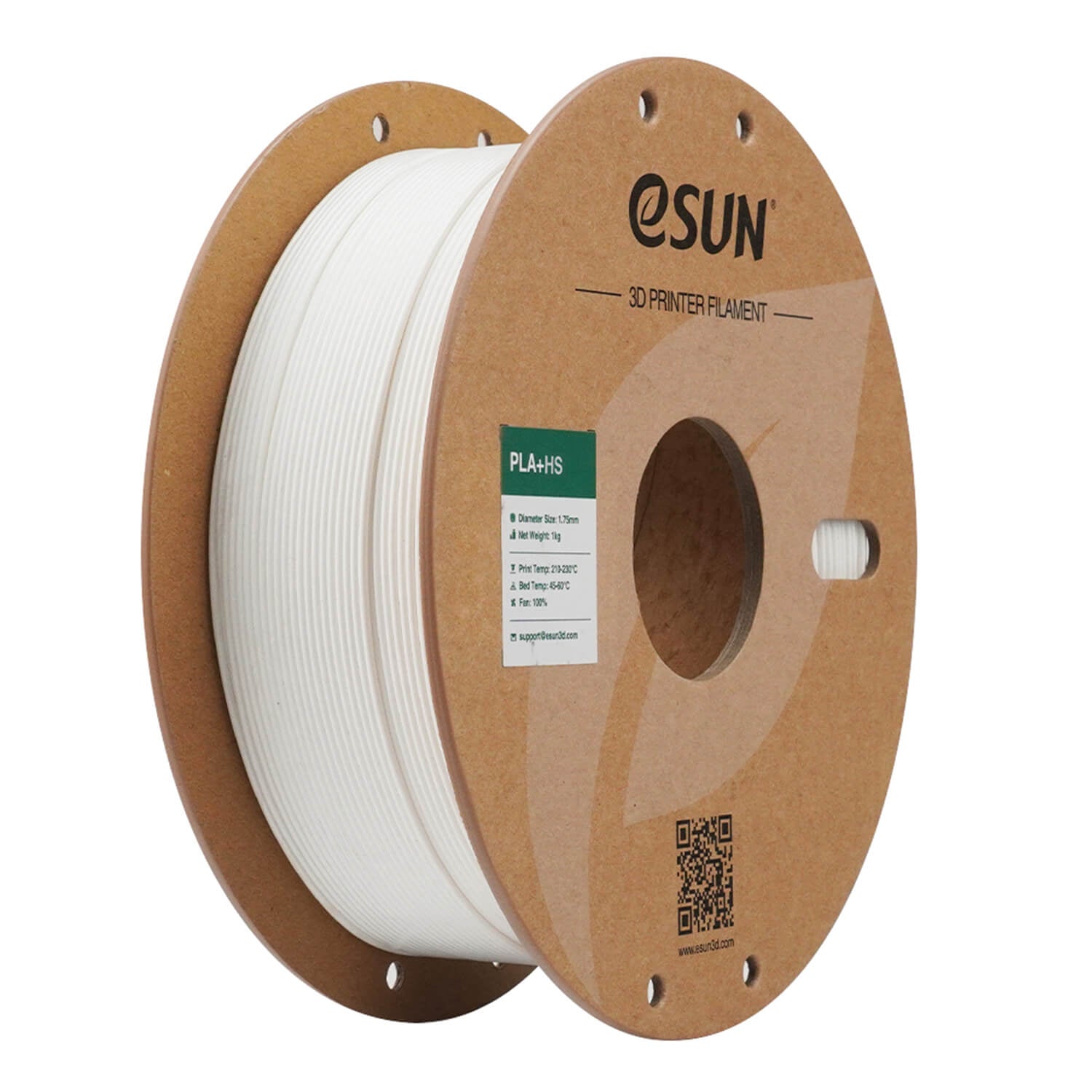 eSUN 3D-Drucker-Filament PLA+ HS 1,75 mm Milchweiss, 1 kg