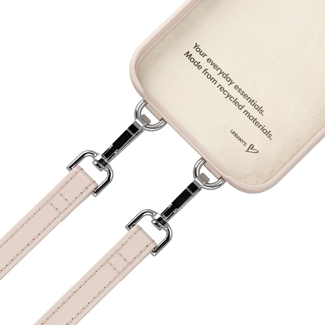 Urbany's HANDYKETTE+ Beach Beauty Tasche/Umhängetasche – für Apple iPhone 17 Pro, TPU, Sand, mit Zusatzfach