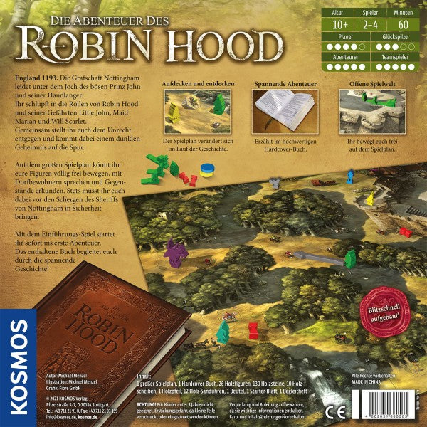 Kosmos Die Abenteuer des Robin Hood – Brettspiel, 2–4 Spieler, ab 10 Jahren, 60 Min., DE